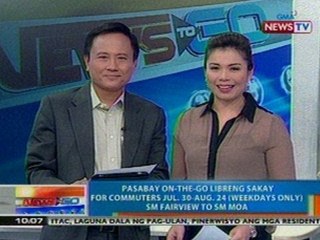 NTG: Pasabay On-The-Go Libreng Sakay for commuters (July 30- Aug. 24, weekdays only)