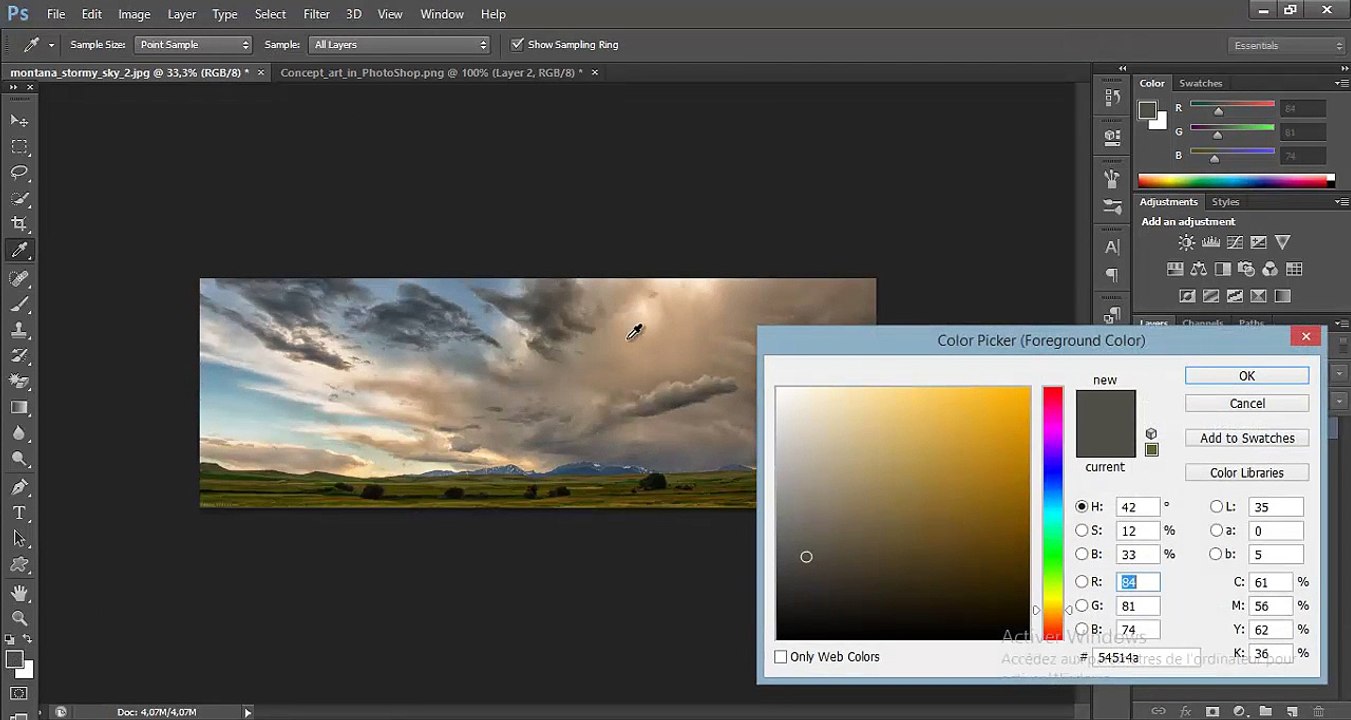 first day digital painting sky(Photoshop)