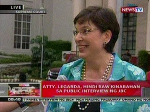 QRT: Atty. Legarda, hindi raw kinabahan sa public interview ng JBC