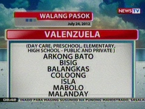 NTG: Ang mga eskwelahan na walang pasok ngayong araw dahil pa rin sa baha