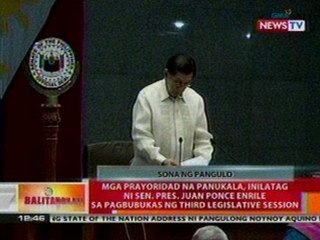 BT: Mga prayoridad na panukala, inilatag ni Sen. Enrile sa pagbubukas ng 3rd legislative session