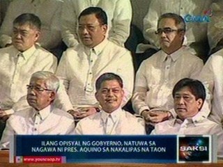 Saksi: Ilang opisyal ng gobyerno, natuwa sa nagawa ni PNoy sa nakalipas na taon