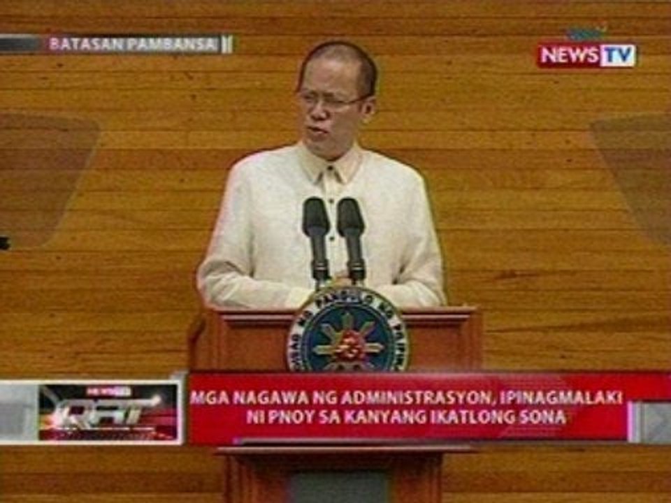QRT:  Mga nagawa ng administrasyon, ipinagmalaki ni PNoy sa kanyang ikatlong SONA