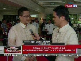 QRT: SONA ni PNoy, simple at komprehensibo ayon kay Rep. Tanada