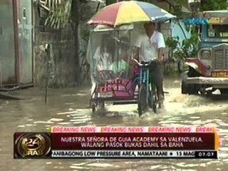 24 Oras: Nuestra Señora de Guia Academny sa Valenzuela, walang pasok bukas dahil sa baha