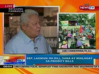 NTG: Rep. Lagman: RH Bill, sana ay mailagay sa priority bills