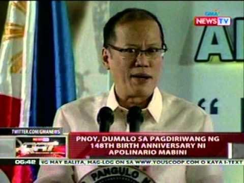 QRT: PNoy, dumalo sa pagdiriwang ng 148th birth anniversary ni Apolinario Mabini