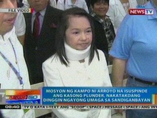 NTG: Mosyon ng kampo ni Arroyo na isuspinde ang kasong plunder, nakatakdang dinggin ngayong umaga