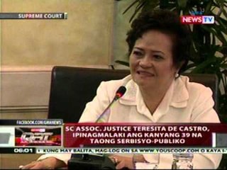 QRT: SC Assoc. Justice Teresita de Castro, ipinagmalaki ang kanyang 39 na taong serbisyo-publiko