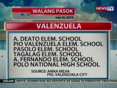 NTG: Ilang eskwelahan sa Valenzuela, wala pa ring pasok ngayong araw