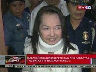 QRT: Malacanang, nirerespeto ang pagpayag ng Pasay RTC na magpiyansa si Rep. Arroyo