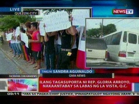 NTL: Ilang tagasuporta ni Rep. Arroyo, naghihintay sa convoy niya na dumating sa La Vista
