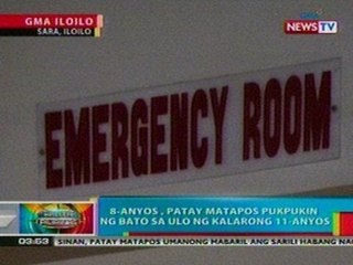 BP: 8-anyos sa Iloilo, patay nang pukpukin ng bato sa ulo ng kalarong 11-anyos