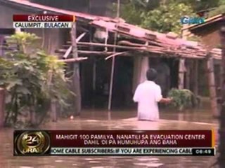 24 Oras: Mahigit 100 pamilya, nanatili sa evacuation center dahil 'di pa humuhupa ang baha