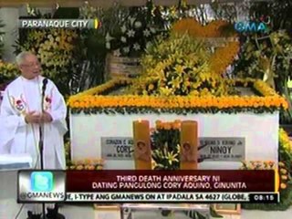 24 Oras: Anniversary ni dating Pangulong Cory Aquino, ginunita