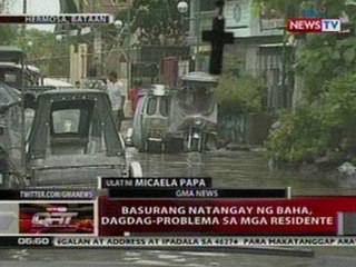 QRT: Basurang natangay ng baha sa Bataan, dagdag-problema sa mga residente
