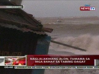 QRT: Naglalakihang alon, tumama sa mga bahay sa tabing-dagat sa Cavite