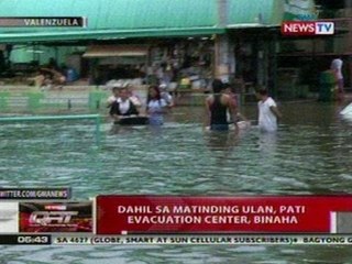 QRT: Dahil sa matinding ulan, pati evacuation center sa Valenzuela, binaha