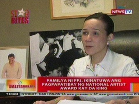 BT: Pamilya ni FPJ, ikinatuwa ang pagpapatibay ng Nat'l Artist Award kay Da King