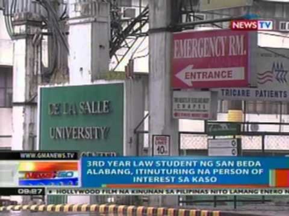 NTG: Hinihinalang biktima ng hazing, bugbog-sarado at halos patay na nang madala sa ospital
