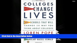 Kindle eBooks  Colleges That Change Lives: 40 Schools That Will Change the Way You Think About