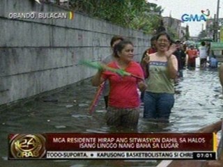24 Oras: Mga residente hirap ang sitwasyon dahil sa halos isang linggo nang baha sa lugar