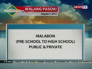 BT: Cancelled classes (Aug 3, 2012)