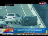 NTG: SUV, kumalas ang isang gulong at tumagilid habang tinatahak ang Skyway