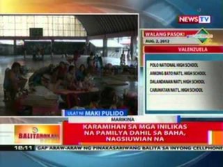 BT: Karamihan sa mga inilikas na pamilya dahil sa baha, nagsiuwian na
