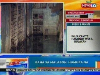 NTG: Baha sa Malabon, humupa na