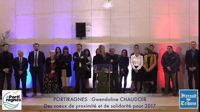 PORTIRAGNES - Gwendoline CHAUDOIR - Présente des VOEUX DE SOLIDARITE ET DE PROXIMITE pour 2017