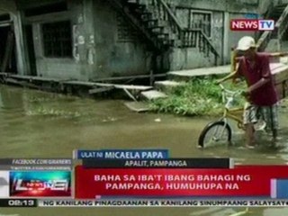 NTL: Baha sa iba't ibang bahagi ng Pampanga, humuhupa na