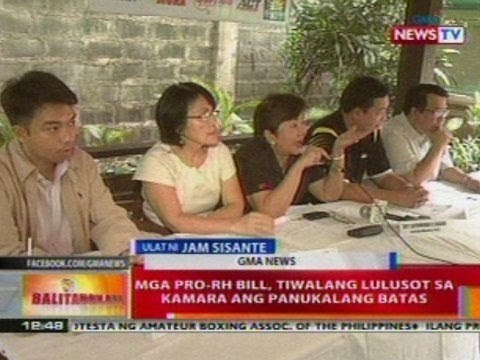BT: Mga pro-RH Bill, tiwalang lulusot sa Kamara ang panukalang batas