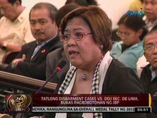 24 Oras: 3 disbarment cases vs. De Lima, bukas pagbobotohan ng IBP