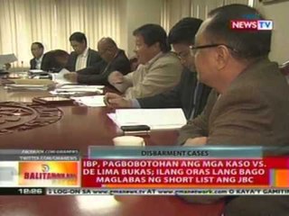 BT: IBP, pagbobotohan ang mga kaso vs. De Lima bukas