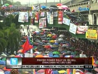 24oras: Prayer power rally vs RH Bill, dinaluhan ng libu-libo