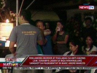 Murder at paglabag sa Anti-Hazing Law, isinampa laban sa mga sangkot sa pagkamatay ni Andre Marcos