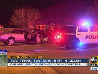 Several injured, including children, in Goodyear crash