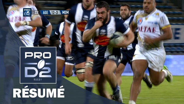 PRO D2 - Résumé Agen-Mont de Marsan: 29-15 - J17 - Saison 2016/2017