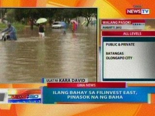 NTG: Ilang bahay sa Filinvest East sa Marcos Highway sa Rizal, pinasok na ng baha