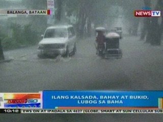 NTG: Ilang kalsada, bahay at bukid sa Bataan, lubog sa baha