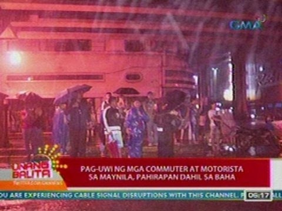 UB: Pag-uwi ng mga commuter at motorista sa Maynila, pahirapan dahil sa baha