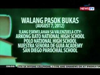 SONA: Mga walang pasok (August 7, 2012)