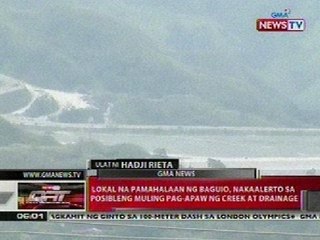 QRT: Lokal na pamahalaan ng Baguio, nakaalerto sa posibleng muling pag-apaw ng creek at drainage