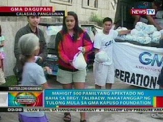 BP: Mahigit 500 pamilyang apektado ng baha sa Pangasinan, nakatanggap ng tulong GMAKF