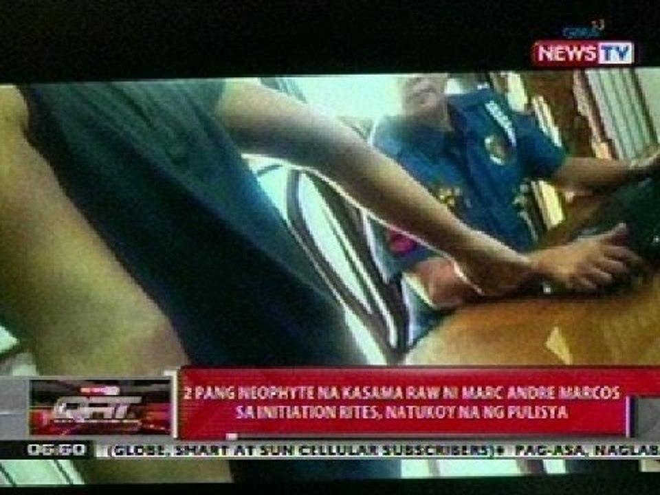 QRT: 2 pang neophyte na kasama ni Marc Marcos sa initiation rites, natukoy na ng pulisya