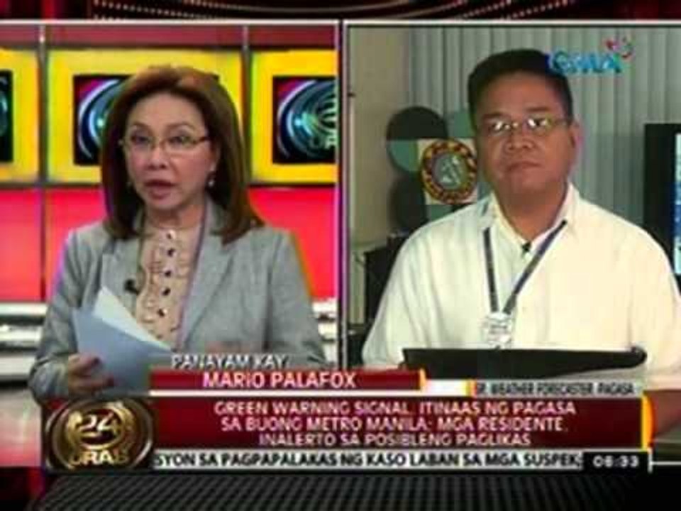 24 Oras: Green warning signal, itinaas ng PAGASA sa buong Metro Manila