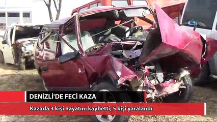 Denizli’de feci kaza