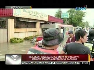 24 Oras: Bulacan, isinailalim sa state of calamity; mahigit 300,000 apektado sa pagbaha