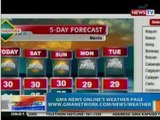 NTG: GMA News Online's weather page (www.gmanetwork.com/news/weather)